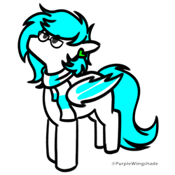 Size: 3000x3000 | Tagged: safe, artist:purple wingshade, oc, oc only, oc:super, bat pony, pony, clothes, scarf, simple background, solo, striped scarf, transparent background