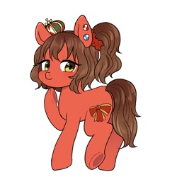 Size: 1199x1199 | Tagged: safe, artist:ayahana, earth pony, pony, anime, aston machan, crossover, female, ponified, simple background, solo, uma musume pretty derby, white background