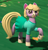 Size: 1001x1043 | Tagged: safe, artist:mosssong, earth pony, pony, open pony, 3d, animal crossing, cleo (animal crossing), clothes, coat markings, colored eyelashes, colored hooves, colored muzzle, colored pinnae, crossover, facial markings, female, hooves, mare, open mouth, open smile, pleated skirt, ponified, prancing, purple eyelashes, raised hoof, raised leg, second life, shirt, skirt, smiling, solo, sparkly eyes, standing on two hooves, stripe (coat marking), white hooves, wingding eyes