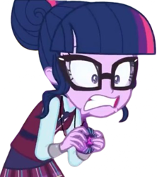 Size: 2242x2520 | Tagged: safe, edit, edited screencap, editor:mrtoonlover83, screencap, sci-twi, twilight sparkle, human, equestria girls, g4, my little pony equestria girls: friendship games, background removed, clothes, crystal prep academy uniform, female, magic capture device, not a vector, school tie, school uniform, schoolgirl, simple background, solo, transparent background