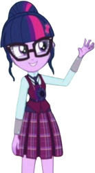 Size: 1393x2520 | Tagged: safe, edit, edited screencap, editor:mrtoonlover83, screencap, sci-twi, twilight sparkle, human, equestria girls, g4, my little pony equestria girls: friendship games, background removed, clothes, crystal prep academy uniform, female, magic capture device, necktie, not a vector, school tie, school uniform, schoolgirl, simple background, solo, transparent background, uniform