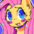 Size: 1919x1919 | Tagged: safe, artist:polmitz, fluttershy, pegasus, pony, g4, :3, blushing, bust, female, looking at you, mare, open mouth, open smile, portrait, signature, smiling, solo