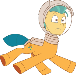 Size: 1162x1135 | Tagged: safe, artist:prixy05, hitch trailblazer, earth pony, pony, g5, my little pony: tell your tale, floating, male, simple background, solo, space helmet, spacesuit, stallion, transparent background, vector