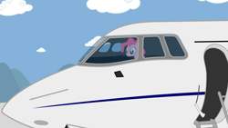 Size: 4000x2250 | Tagged: safe, artist:ifollowroads, pinkie pie, earth pony, pony, g4, cockpit, female, mare, plane, solo, vehicle