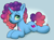 Size: 3141x2331 | Tagged: safe, artist:dumbwoofer, misty brightdawn, pony, unicorn, g4, g5, ear fluff, female, freckles, g5 to g4, generation leap, horn, looking at you, lying down, mare, prone, rebirth misty, smiling, smiling at you, solo, sploot