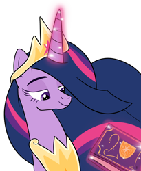 Size: 2108x2574 | Tagged: safe, artist:frownfactory, twilight sparkle, alicorn, pony, g4, book, crown, female, high res, jewelry, magic, mare, older, older twilight, older twilight sparkle (alicorn), peytral, princess twilight 2.0, regalia, solo, telekinesis, twilight sparkle (alicorn)