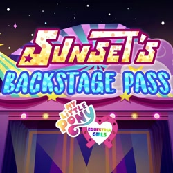 Size: 2000x2000 | Tagged: safe, equestria girls, equestria girls specials, g4, g5, my little pony equestria girls: sunset's backstage pass, official, equestria girls logo, my little pony logo, no pony, title card