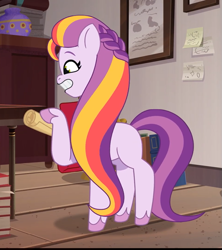 Size: 957x1080 | Tagged: safe, screencap, sunny starscout's mother, earth pony, pony, g5, my little pony: tell your tale, written in the starscouts, spoiler:g5, spoiler:my little pony: tell your tale, spoiler:tyts02e11, cropped, female, feminism, mare, solo