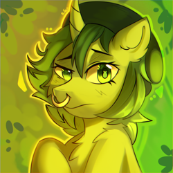 Size: 2000x2000 | Tagged: safe, artist:freak-side, oc, oc only, earth pony, pony, nose piercing, nose ring, piercing, solo