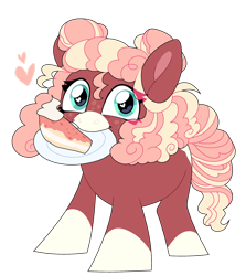 Size: 1280x1436 | Tagged: safe, artist:dilfistic, oc, oc only, oc:darcie pie, earth pony, pony, female, filly, foal, food, mouth hold, pie, simple background, solo, transparent background