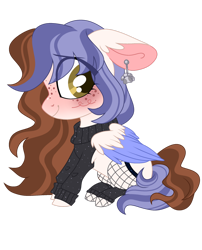 Size: 1280x1586 | Tagged: safe, artist:dilfistic, oc, oc only, oc:ari skye, pegasus, pony, chibi, clothes, female, hoodie, mare, simple background, solo, sweater, transparent background, two toned mane