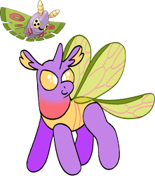 Size: 857x971 | Tagged: safe, artist:msponies, oc, oc only, changedling, changeling, dustox, g4, changedling oc, changeling oc, changelingified, pokémon, simple background, solo, species swap, transparent background