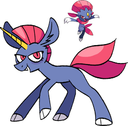 Size: 912x899 | Tagged: safe, artist:msponies, pony, unicorn, weavile, g4, cloven hooves, horn, pokémon, ponified, simple background, solo, transparent background