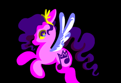 Size: 1280x875 | Tagged: safe, artist:msponies, pipp petals, pegasus, pony, g5, black background, heart, heart eyes, simple background, solo, wingding eyes