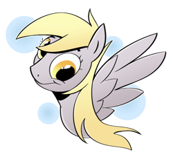 Size: 992x901 | Tagged: safe, artist:cookieboy011, derpy hooves, pegasus, pony, g4, cute, happy, simple background, solo, white background