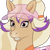 Size: 1280x1280 | Tagged: safe, artist:cupute, edit, horse, bailey (wild manes), barely pony related, blonde hair, blonde mane, bust, clothes, concerned, discord server, emotes, equine, hat, looking at you, multicolored hair, pink eyes, portrait, purple mane, simple background, solo, tan coat, transparent background, wild manes, worried