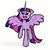 Size: 1024x1024 | Tagged: safe, artist:starrymysteryy, twilight sparkle, alicorn, pony, g4, cute, female, horn, mare, open mouth, open smile, signature, simple background, smiling, solo, spread wings, standing on two hooves, starry eyes, twiabetes, twilight sparkle (alicorn), white background, wingding eyes, wings