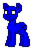 Size: 132x200 | Tagged: safe, pony, pony town, bald, letter cutie mark, no tail, simple background, solo, transparent background, white eyes, x