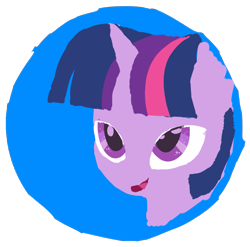 Size: 1725x1707 | Tagged: safe, artist:bordbrain, twilight sparkle, pony, unicorn, g4, female, horn, mare, open mouth, solo