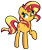 Size: 750x900 | Tagged: safe, artist:kindakismet, sunset shimmer, pony, unicorn, g4, black outlines, female, horn, mare, raised hoof, simple background, solo, transparent background