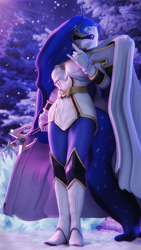 Size: 1920x3414 | Tagged: safe, artist:artempredator, princess luna, anthro, g4, 3d, armor, helmet, solo