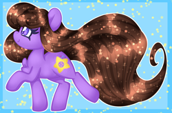 Size: 3348x2190 | Tagged: safe, artist:ladylullabystar, oc, oc only, oc:plushie star, earth pony, pony, female, long mane, mare, solo, style emulation