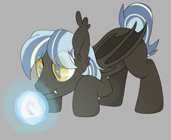 Size: 2500x2045 | Tagged: safe, artist:ponkus, oc, oc only, oc:comet coma, bat pony, pony, gray background, male, simple background, solo, stallion