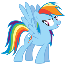 Size: 1600x1577 | Tagged: safe, artist:brycehebert, rainbow dash, pegasus, pony, g4, female, mare, simple background, solo, spread wings, transparent background, vector, wings