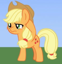 Size: 335x348 | Tagged: artist needed, source needed, safe, applejack, earth pony, pony, g4, confused, fanart