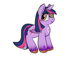 Size: 2160x1620 | Tagged: safe, artist:felixmcfurry, twilight sparkle, alicorn, g4, colored, female, flat colors, gradient hooves, looking at you, mare, orange eyes, redesign, simple background, smiling, smiling at you, solo, transparent background, twilight sparkle (alicorn), unshorn fetlocks