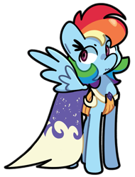 Size: 685x900 | Tagged: safe, artist:kindakismet, rainbow dash, pegasus, pony, g4, clothes, dress, female, gala dress, mare, simple background, solo, spread wings, transparent background, wavy mouth, wings