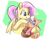 Size: 2039x1610 | Tagged: safe, artist:smirk, fluttershy, oc, oc:lamb bell, hybrid, g4, :p, boop, draconequus hybrid, duo, female, foal, hair up, hybrid oc, interspecies offspring, mother and child, mother and daughter, offspring, parent:discord, parent:fluttershy, parents:discoshy, simple background, tongue out, wall eyed