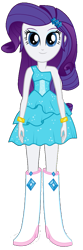 Size: 359x1075 | Tagged: safe, artist:matheusema, artist:qbert2kcat, rarity, equestria girls, g4, background removed, bare shoulders, boots, clothes, fall formal outfits, high heel boots, shirt, shoes, simple background, skirt, sleeveless, solo, transparent background