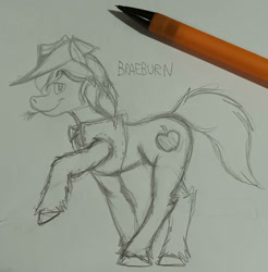 Size: 886x902 | Tagged: safe, artist:dingopatagonico, braeburn, earth pony, pony, g4, apple family member, male, solo, stallion, traditional art