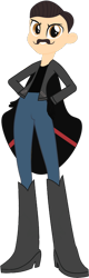 Size: 230x720 | Tagged: safe, artist:ajosterio, oc, oc only, human, equestria girls, g4, boots, clothes, denim, high heel boots, jacket, jeans, pants, shirt, shoes, simple background, solo, transparent background