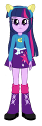 Size: 352x1043 | Tagged: safe, artist:matheusema, artist:qbert2kcat, twilight sparkle, human, equestria girls, g4, background removed, boots, clothes, high heel boots, shirt, shoes, simple background, skirt, solo, sweater, transparent background
