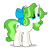 Size: 2048x2048 | Tagged: safe, artist:minty root, edit, oc, oc only, oc:minty root, pony, unicorn, g4, alternate hairstyle, blue bow, blue eyes, blue sclera, bow, colored sclera, female, female oc, green mane, green tail, hair accessory, hair bow, high res, horn, long mane, long tail, looking up, mane accessory, mare, mare oc, oc redesign, shadow, show accurate, simple background, smiling, solo, standing, tail, transparent background, white coat