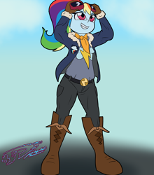 Size: 3700x4200 | Tagged: safe, artist:digi1talpho3nix, rainbow dash, human, equestria girls, g4, aviator goggles, aviator sunglasses, cute, dashabetes, female, goggles, solo, sunglasses