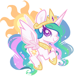 Size: 920x950 | Tagged: safe, artist:yokokinawa, princess celestia, alicorn, pony, g4, simple background, solo, white background