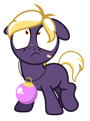 Size: 3705x5000 | Tagged: safe, artist:estories, oc, oc only, oc:wildheart, earth pony, pony, g4, absurd resolution, christmas ball, female, filly, floppy ears, foal, simple background, solo, transparent background, vector, younger