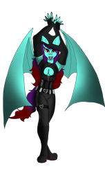 Size: 1836x3018 | Tagged: safe, artist:lullabyjak, oc, oc only, oc:crimson rose, bat pony, anthro, sexy, simple background, solo, transparent background