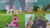 Size: 2000x1125 | Tagged: safe, edit, edited screencap, editor:quoterific, screencap, applejack, fleur-de-lis, fluttershy, mr. tortoisnap, pinkie pie, earth pony, pegasus, pony, unicorn, between dark and dawn, g4, my little pony: friendship is magic, season 9, canterlot castle, giant tortoise, horn, trash, trash can