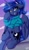 Size: 1750x3000 | Tagged: safe, artist:shadowreindeer, princess luna, alicorn, pony, g4, alternate hairstyle, belly, clothes, female, looking at you, mare, sitting, smiling, smiling at you, solo, sweater