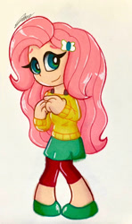 Size: 749x1262 | Tagged: safe, artist:imtailsthefoxfan, fluttershy, human, g4, humanized, solo