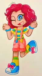 Size: 1326x2401 | Tagged: safe, artist:imtailsthefoxfan, pinkie pie, human, g4, converse, female, humanized, shoes, solo