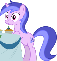 Size: 4258x4587 | Tagged: safe, artist:firlin123, sea swirl, seafoam, pony, unicorn, g4, secrets and pies, .svg available, background pony, eating, female, food, herbivore, horn, mare, pie, puffy cheeks, simple background, solo, table, transparent background, vector