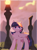 Size: 1100x1500 | Tagged: safe, artist:glazirka, twilight sparkle, alicorn, pony, g4, blurry background, cheek fluff, chest fluff, cloud, female, folded wings, looking at you, mare, mountain, overcast, sky, solo, standing, torch, twilight sparkle (alicorn), wings