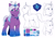 Size: 4132x2919 | Tagged: safe, artist:daisy_marshmallow, violet frost, auroricorn, pony, g5, cutie mark, female, jewelry, mare, necklace, reference sheet, simple background, white background