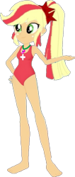 Size: 433x1021 | Tagged: safe, artist:theemperorofhonor, human, equestria girls, g4, lifeguard, lifeguard applejack, simple background, transparent background