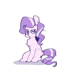 Size: 1200x1200 | Tagged: safe, artist:wogangtidemofashaonua, diamond tiara, earth pony, pony, g4, chest fluff, female, filly, foal, looking at you, simple background, sitting, solo, white background